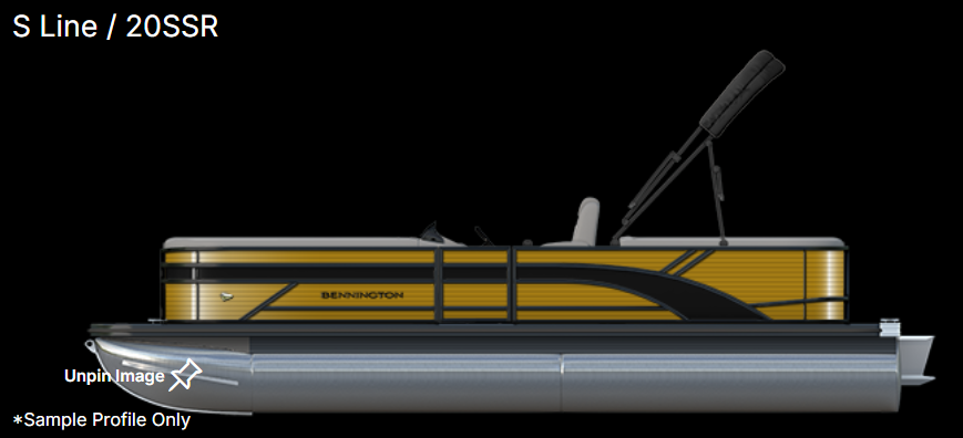 2025 Bennington 20SSRSE Pontoon Boat - Gold/Black